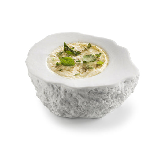 Pordamsa Roca Porcelain Gloss/Matte White Thermal Bowl 10x8x6cm Pack of 4