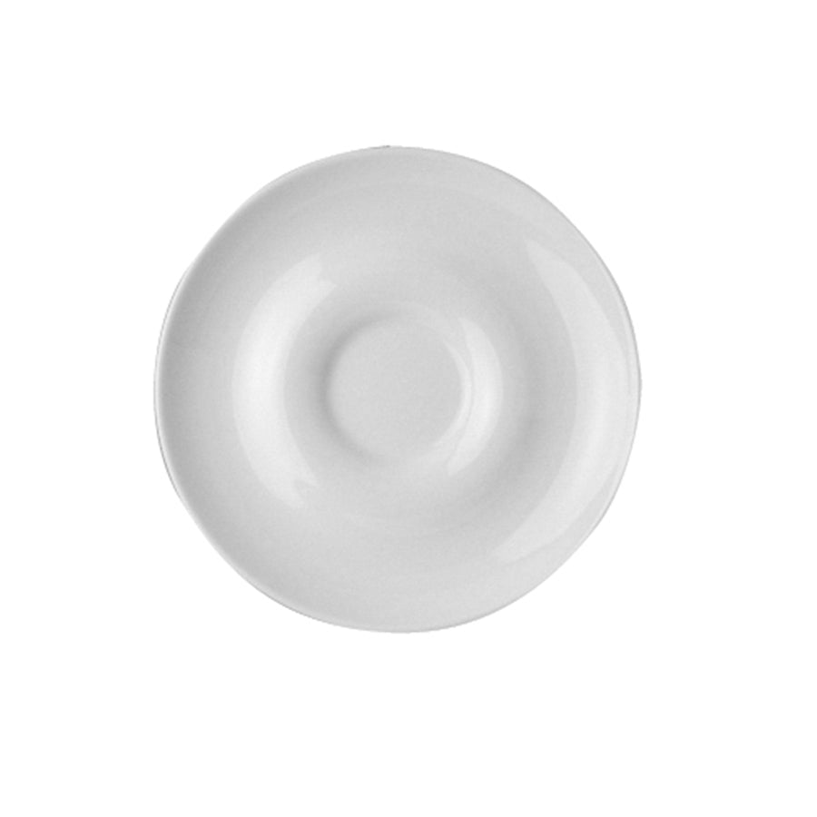 Rak Lyra Vitrified Porcelain White Round Saucer 12cm Pack of 12