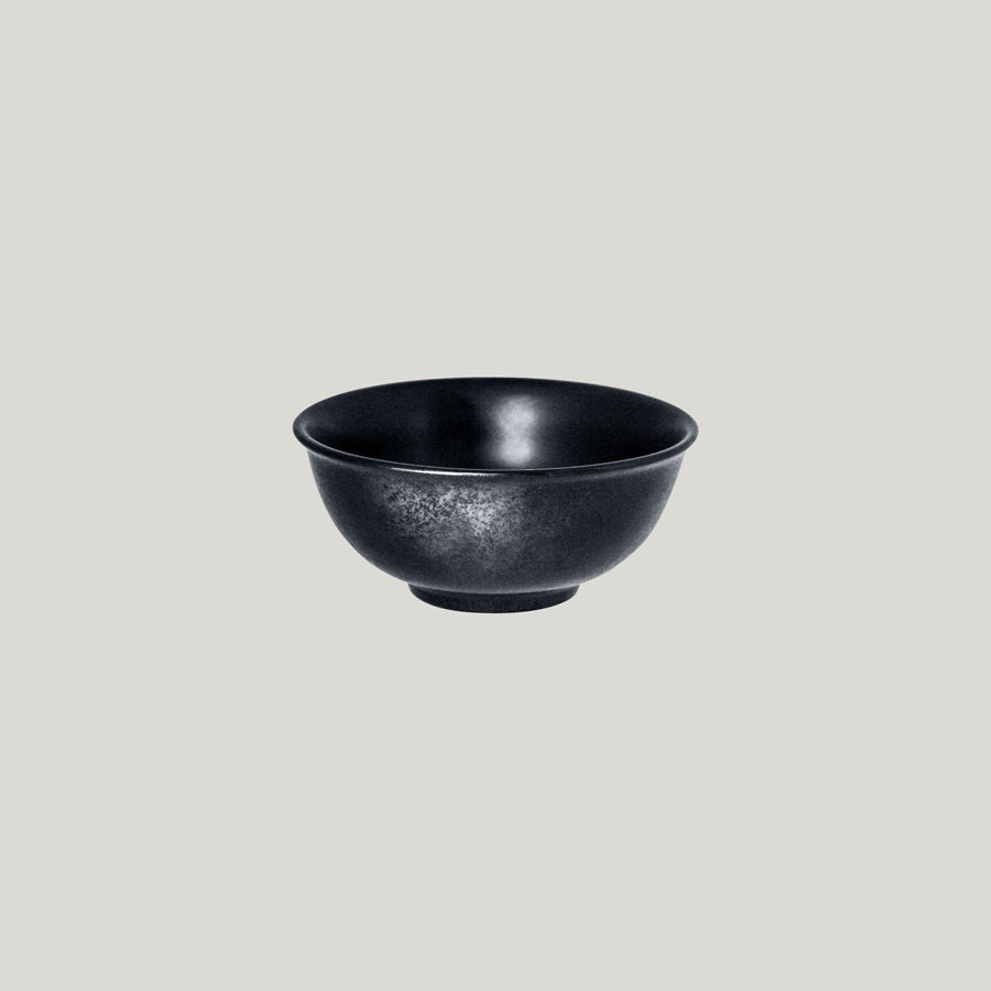 Rak Karbon Vitrified Porcelain Black Round Bowl 12x5.5cm 27cl Pack of 12