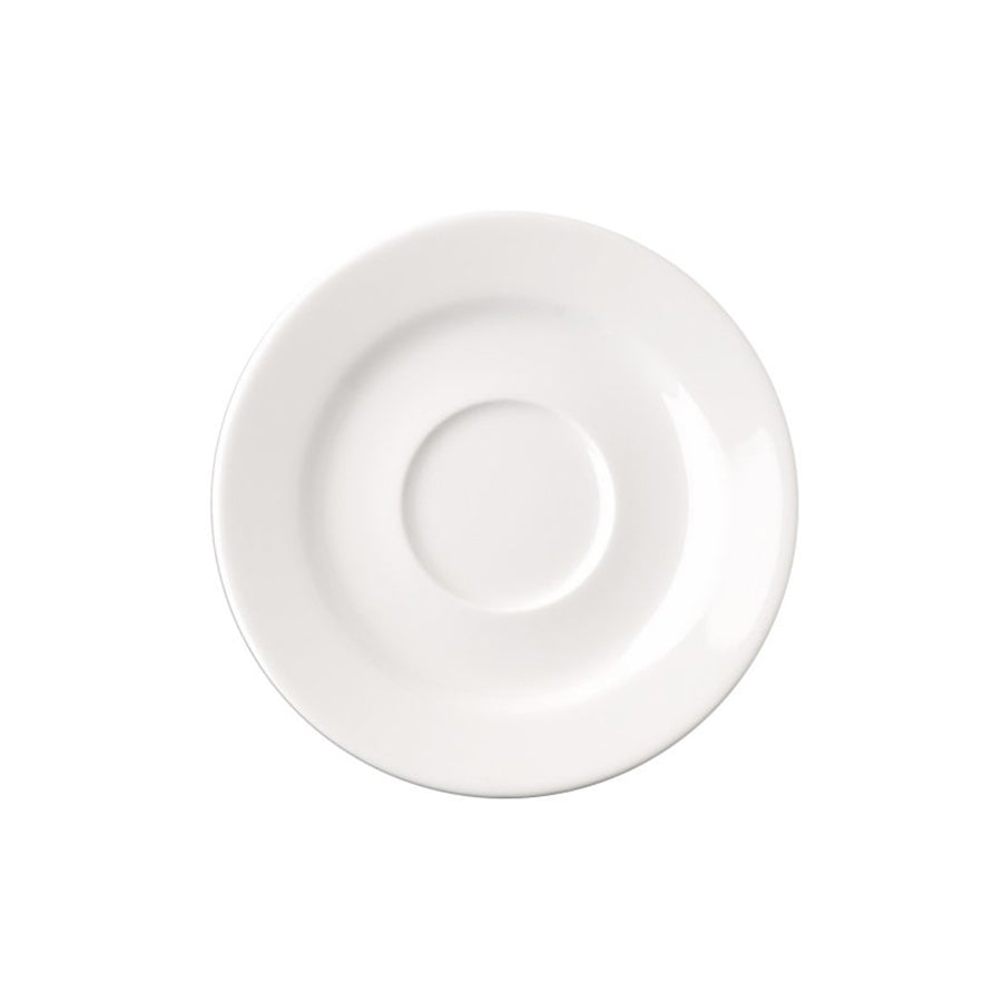 Rak Banquet Vitrified Porcelain White Round Saucer 13cm Pack of 12