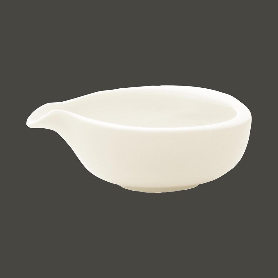 Rak Nabur Vitrified Porcelain White Sauce Boat/Creamer 15cl Pack of 12