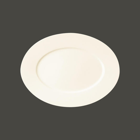 Rak Ivoris Finedine Vitrified Porcelain White Oval Platter 36cm Pack of 6