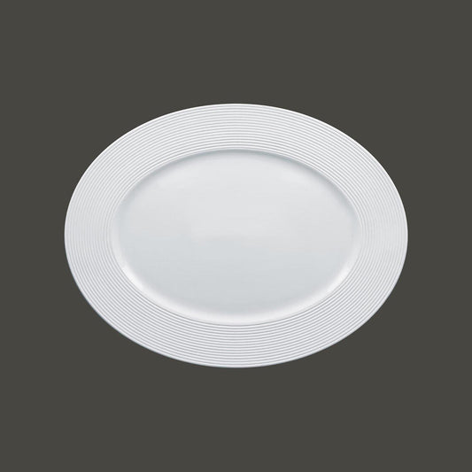 Rak Evolution Vitrified Porcelain White Oval Platter 36x27cm Pack of 6