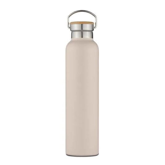 Tower Natural Life 750ml Pink Clay Stainless Steel Bottle with Bamboo Lid
