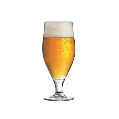 Arcoroc Cervoise Stemmed Beer Glass 11.25oz 32cl Lined @ 1/2 Pint Pack of 24