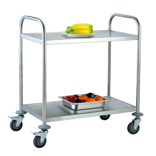 Connecta Self Assembly 2-Tier Service Trolley - 710 x 410 x 810mm