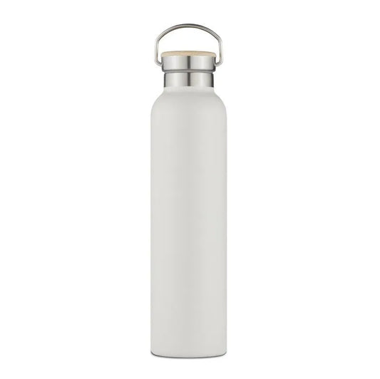 Tower Natural Life 750ml Steel Grey Stainless Steel Bottle with Bamboo Lid