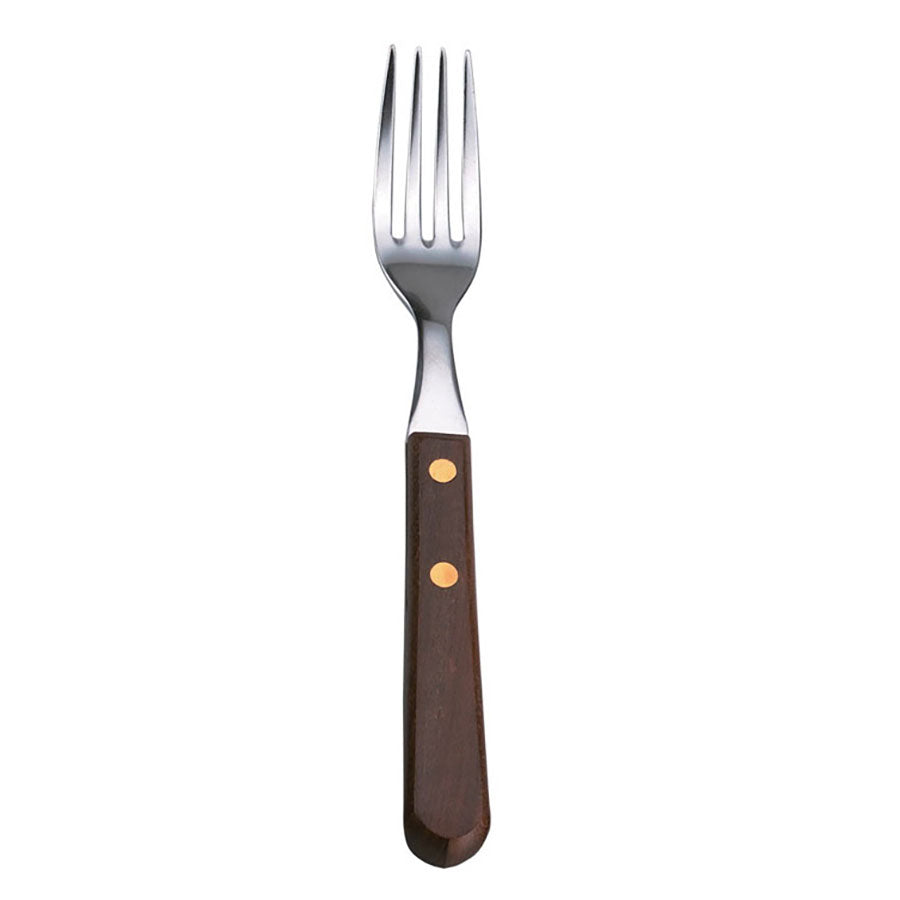 Sunnex Stainless Steel Steak Fork with Wooden Handle Pack of 12