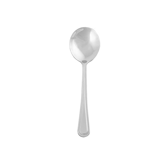 Signature Steel Bead 18/0 Stainless Steel Soup Spoons Pack of 12