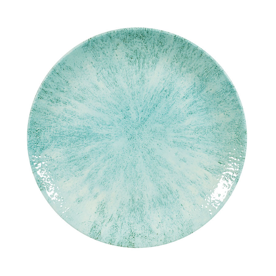 Churchill Studio Prints Stone Vitrified Porcelain Aquamarine Round Coupe Plate 26cm Pack of 12