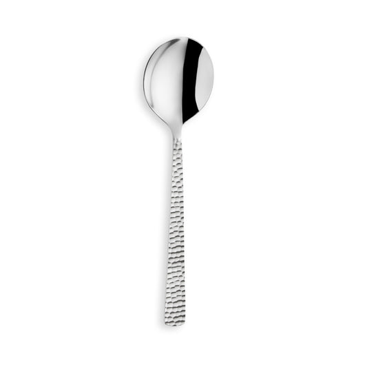 Amefa Hammered 18/0 Stainless Steel Soup Spoons Pack of 12