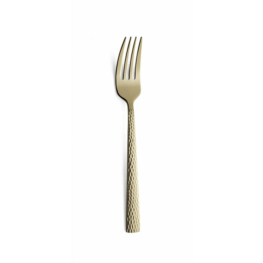 Amefa Felicity 18/0 Stainless Steel Champagne Hammered Forks Pack of 12