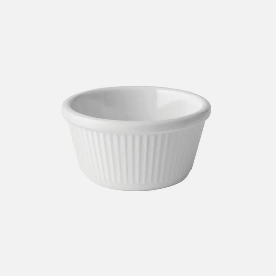 Lockhart Melamine White Fluted Ramekin 1oz