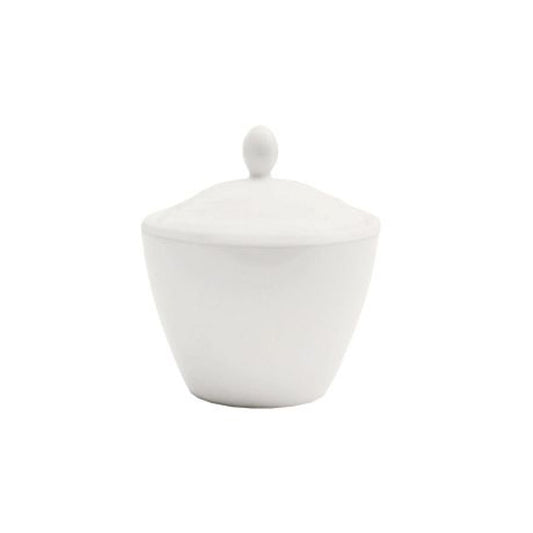 Steelite Simplicity Vitrified Porcelain White Round Harmony Sugar Bowl Covered Pack of 6