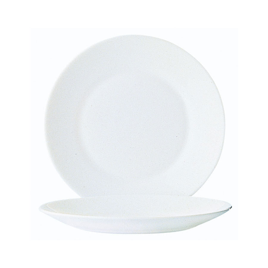 Arcoroc Restaurant Opal White Round Plate 25cm Pack of 12