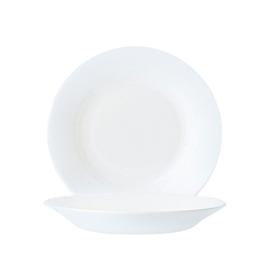 Arcoroc Restaurant Opal White Round Soup Plate 23cm Pack of 24