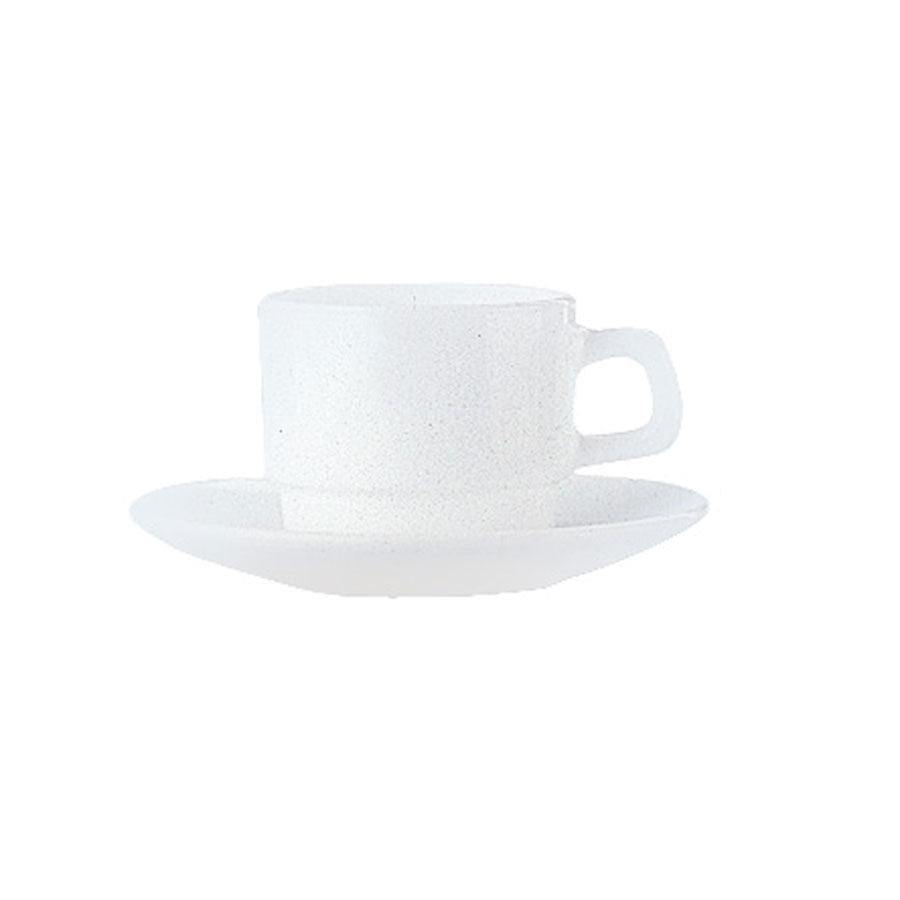 Arcoroc Restaurant Opal White Stacking Cup 19cl 6.5oz Pack of 48