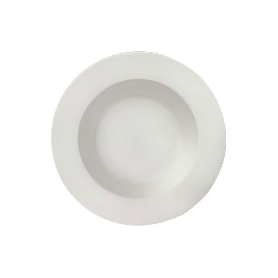 Elia Glacier Bone China White Round Rimmed Pasta Bowl 27.5cm Pack of 4