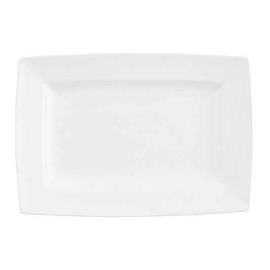 Churchill Energy Alchemy Fine China White Rectangular Plate 33x23cm Pack of 6