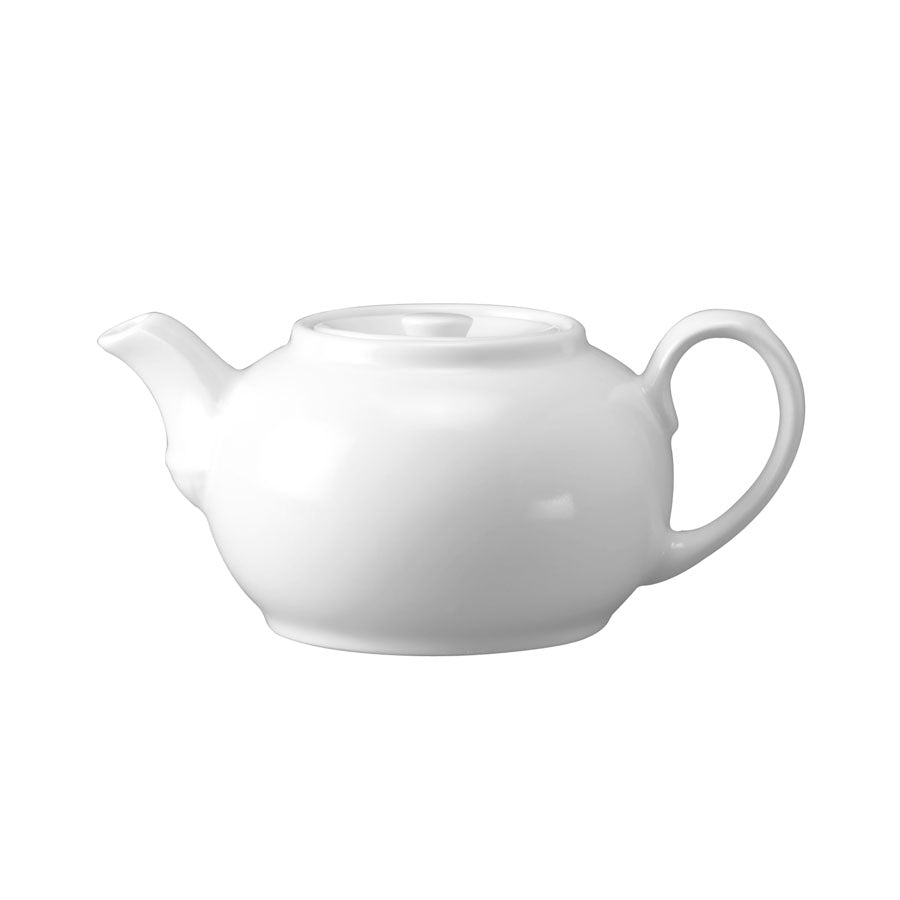 Churchill White Holloware Vitrified Porcelain White Nova Teapot 42cl 15oz Pack of 4