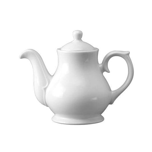 Churchill White Holloware Vitrified Porcelain White Sandingham Teapot 42cl 14.8oz Pack of 4