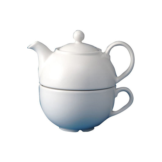 Churchill Snack Attack Vitrified Porcelain White One Cup Teapot Use With B1849 12.7oz Pack of 4