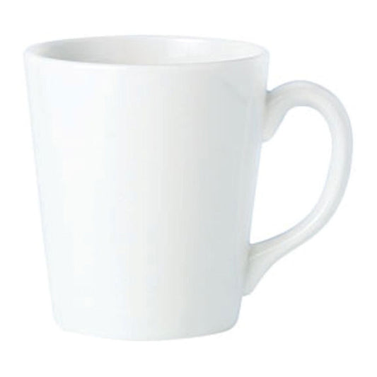 Steelite Simplicity Vitrified Porcelain White Coffee House Mug 34cl Pack of 36