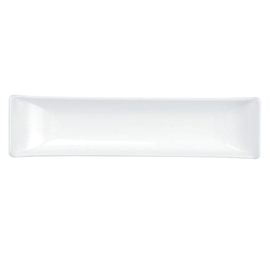 Churchill Buffet Alchemy Fine China White Rectangular Boat Dish 29cm 25.5cl 9oz Pack of 6