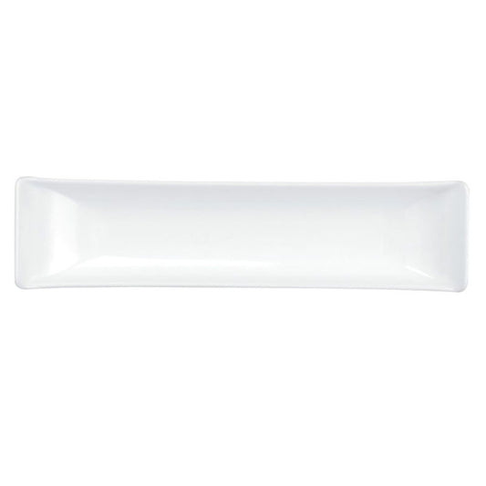 Churchill Buffet Alchemy Fine China White Rectangular Boat Dish 51.8cm 1.28ltr Pack of 4