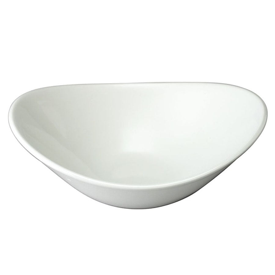 Churchill Orbit Vitrified Porcelain White Oval Coupe Bowl 21x17cm 48cl 16.9oz Pack of 12