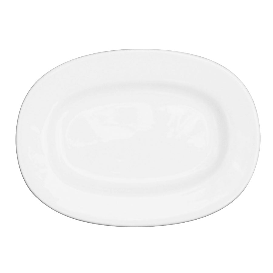 Churchill Alchemy White Fine China Oval Plate 34cm Pack of 6