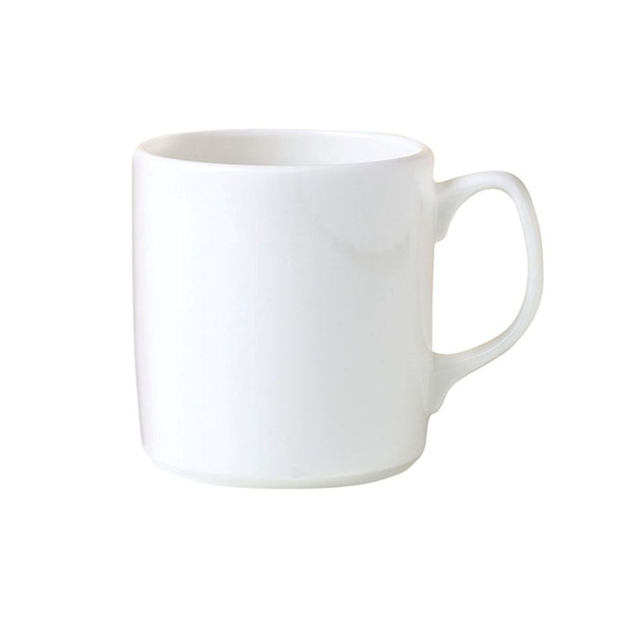 Steelite Monaco Vitrified Porcelain White Atlantic Mug 34cl Pack of 36