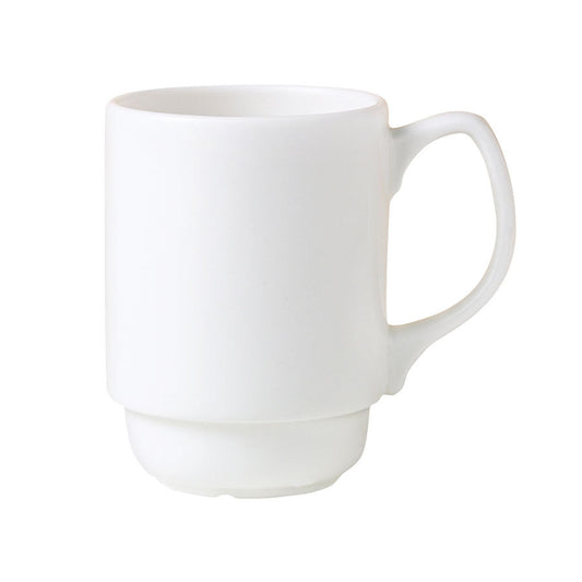 Steelite Monaco Vitrified Porcelain White Mug Stackable 26cl Pack of 36