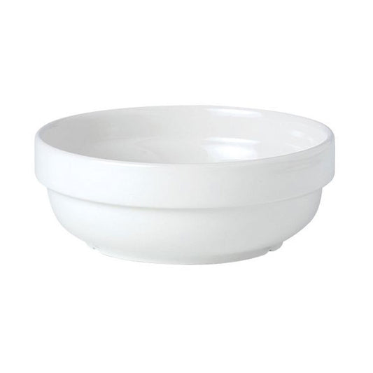 Steelite Simplicity Vitrified Porcelain White Round Bowl Stackable 17cm Pack of 12