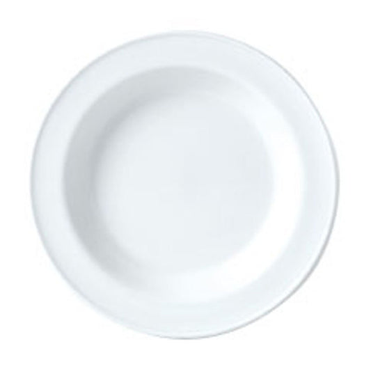 Steelite Simplicity Vitrified Porcelain White Round Soup Plate 21.5cm Pack of 24