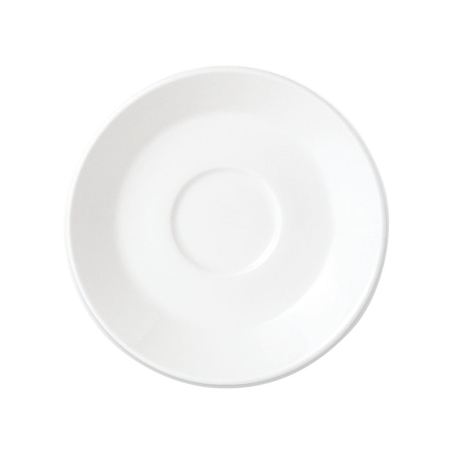 Steelite Simplicity Vitrified Porcelain White Round Slimline Saucer 15.25cm Pack of 36