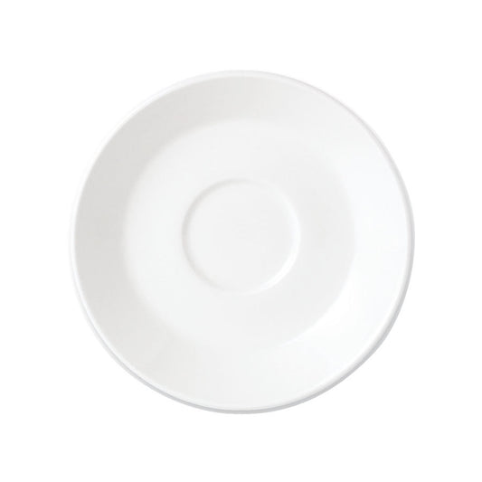 Steelite Simplicity Vitrified Porcelain White Round Slimline Saucer 15.25cm Pack of 36