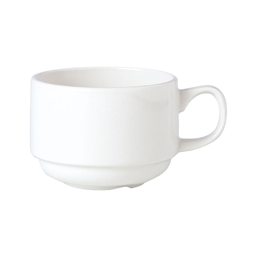 Steelite Simplicity Vitrified Porcelain White Stacking Cup 10oz Pack of 36