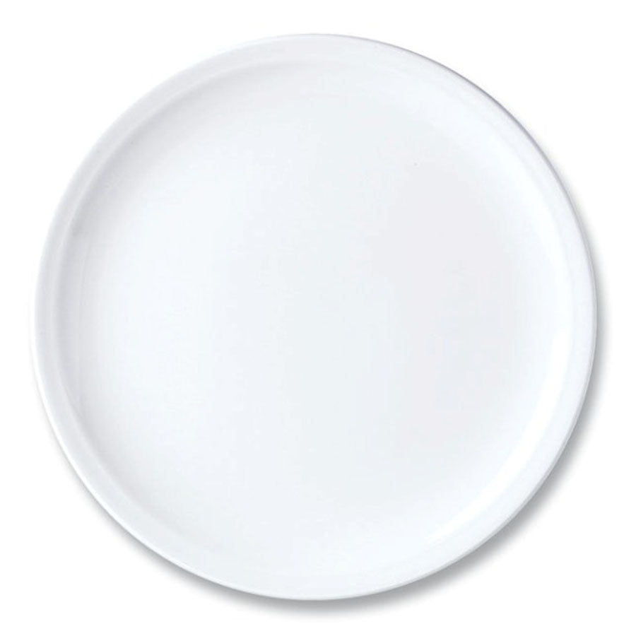 Steelite Simplicity Vitrified Porcelain White Round Cresta Plate 25.5cm Pack of 24