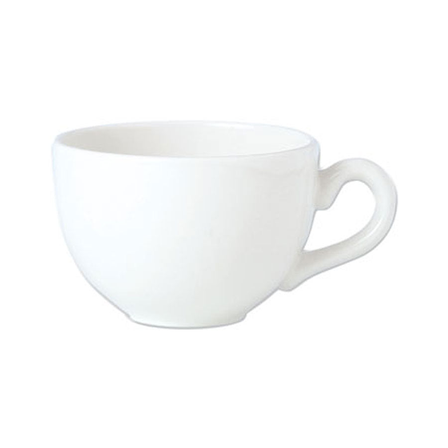 Steelite Simplicity Vitrified Porcelain White Empire Low Cup 34cl Pack of 36