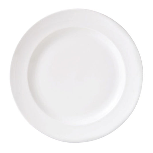 Steelite Monaco Vitrified Porcelain White Round Vogue Plate 23cm Pack of 24