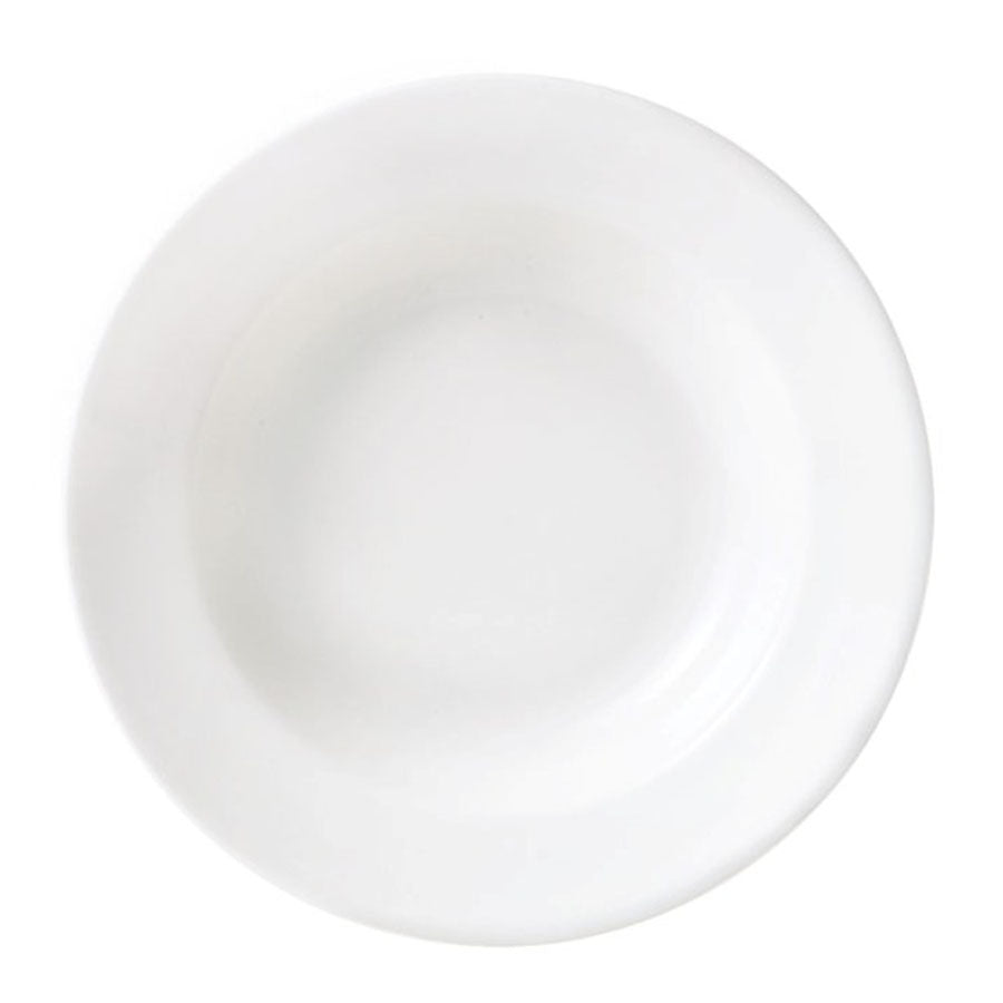 Steelite Monaco Vitrified Porcelain White Round Pasta / Soup Dish 24cm Pack of 24