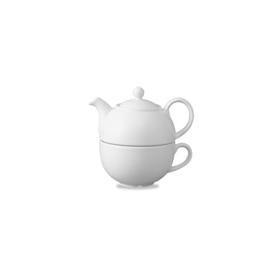 Churchill Snack Attack Vitrified Porcelain White Replacement Lid For One Cup Teapot B1875 Pack of 6