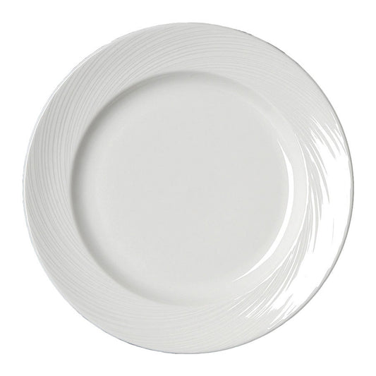 Steelite Spyro Vitrified Porcelain White Round Plate 30cm Pack of 12