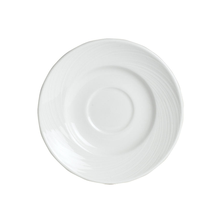 Steelite Spyro Vitrified Porcelain White Round Saucer 15.25cm Pack of 36