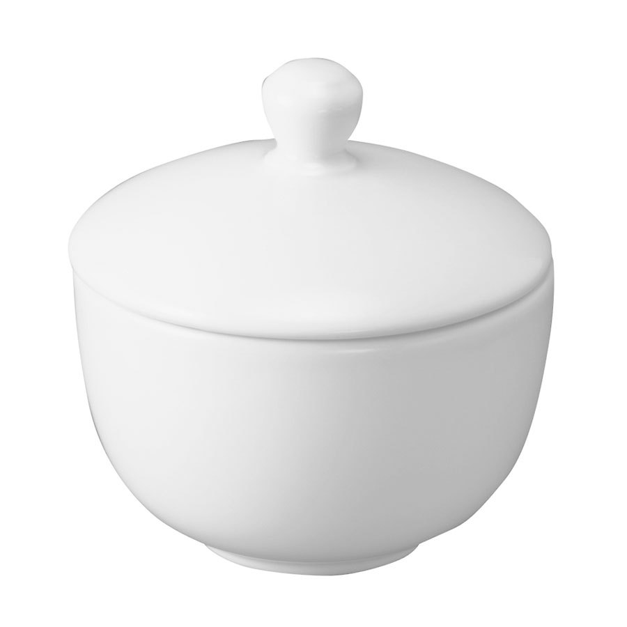 Churchill Whiteware Vitrified Porcelain Round Lid For Sugar Bowl B1819 Pack of 6