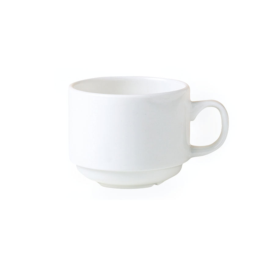 Steelite Monaco Vitrified Porcelain White Cup Stackable 17cl Pack of 36