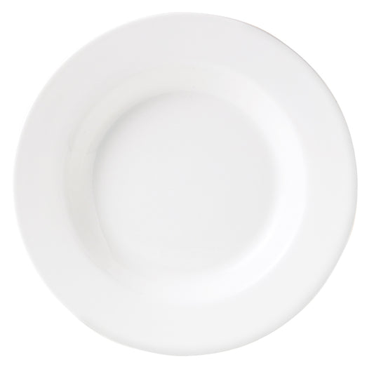 Steelite Simplicity Vitrified Porcelain White Round Soup Plate 24cm Pack of 24