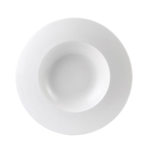 Steelite Monaco Vitrified Porcelain White Round Float Medium Well Plate 30.5cm Pack of 6