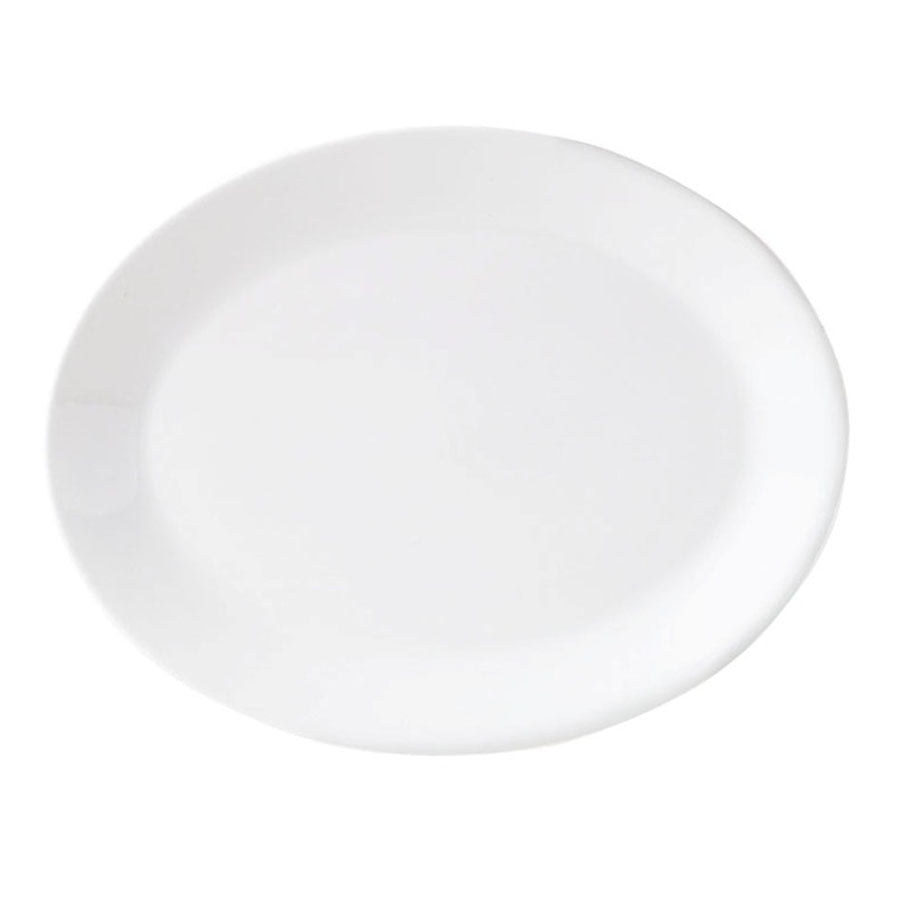 Steelite Monaco Vitrified Porcelain White Oval Regency Plate 20.25cm Pack of 24